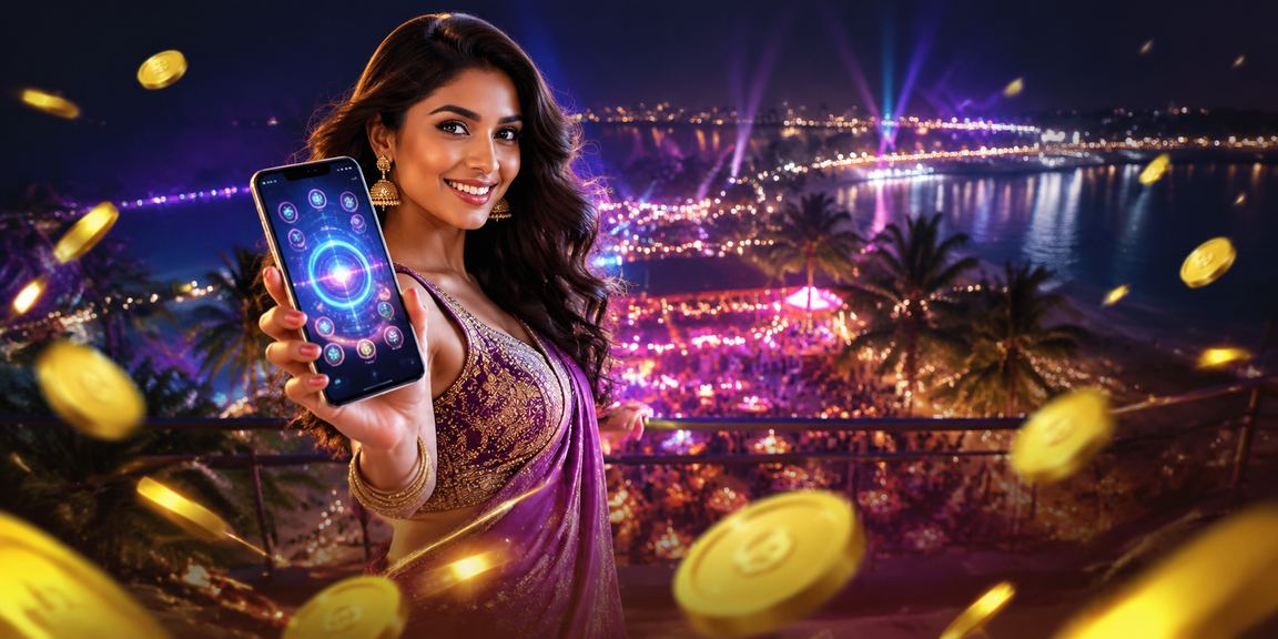 Mobile player using casino app on beach in Goa